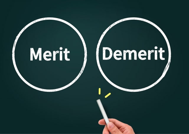 Merit・Demeritの文字